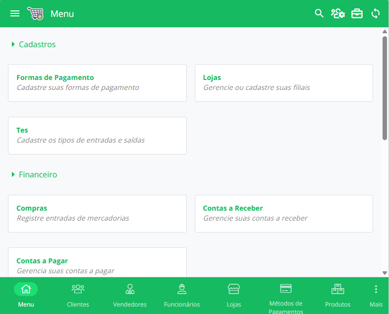 Aplicativo Otimizado para Tablets